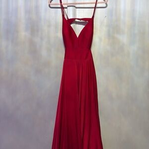 Alyce Paris Red Spaghetti-Strap Maxi Gown